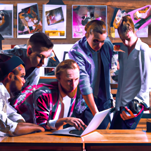 תמונה של צוות של אנשי מקצוע שעובדים יחד על מחשב נייד.
